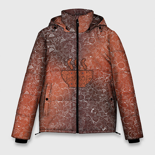 Мужская зимняя куртка Горячее блюдо на фоне АПВ 8 4 2 9 / 3D-Черный – фото 1