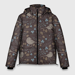 Куртка зимняя мужская Осенняя абстракция, цвет: 3D-черный