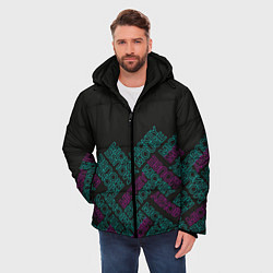 Куртка зимняя мужская Text Mickey, цвет: 3D-черный — фото 2