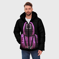 Куртка зимняя мужская Squid Game Square Guy, цвет: 3D-черный — фото 2
