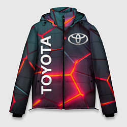 Куртка зимняя мужская TOYOTA 3D NEON ТОЙОТА 3Д ПЛИТЫ НЕОН, цвет: 3D-красный