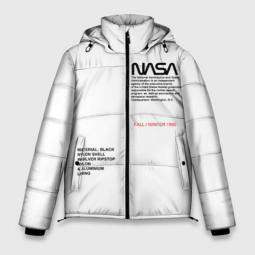 Мужская зимняя куртка NASA БЕЛАЯ ФОРМА / 3D-Черный – фото 1