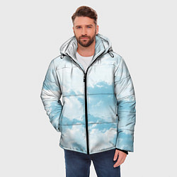 Куртка зимняя мужская Плотные облака, цвет: 3D-светло-серый — фото 2