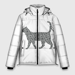 Куртка зимняя мужская QR - кот, цвет: 3D-красный