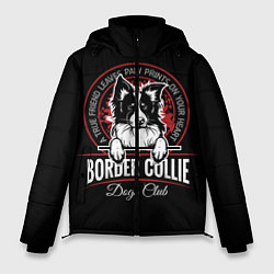 Куртка зимняя мужская Бордер-Колли Border Collie, цвет: 3D-черный