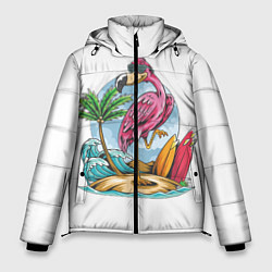 Куртка зимняя мужская Фламинго На Острове, цвет: 3D-черный