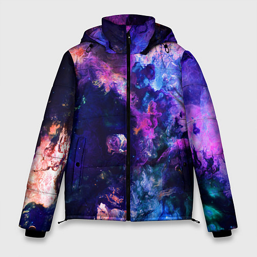 Мужская зимняя куртка НЕОНОВЫЕ КОСМОС NEON SPACE / 3D-Черный – фото 1