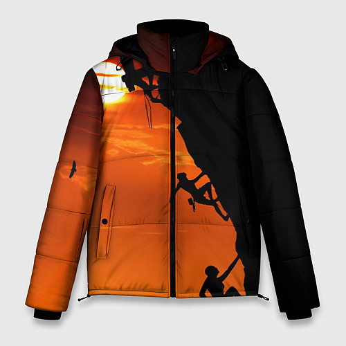 Мужская зимняя куртка СКАЛОЛАЗЫ В ЗАКАТЕ / 3D-Черный – фото 1