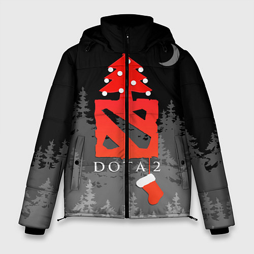 Мужская зимняя куртка Dota 2- С Новым годом! / 3D-Черный – фото 1