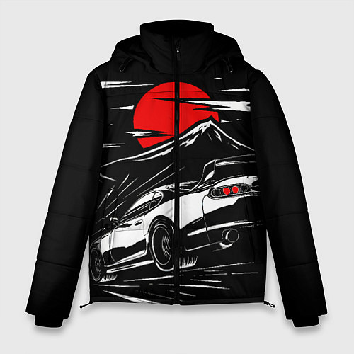 Мужская зимняя куртка Toyota Supra: Red Moon / 3D-Красный – фото 1