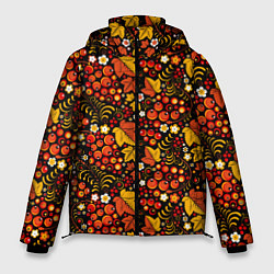 Мужская зимняя куртка Хохлома цветы-ягодки