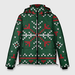 Куртка зимняя мужская Knitted Snowflake Pattern, цвет: 3D-светло-серый