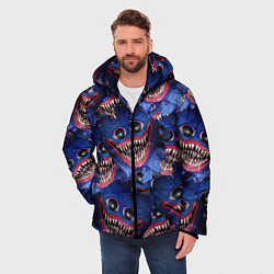 Куртка зимняя мужская Huggy Wuggy: Pattern Face, цвет: 3D-красный — фото 2