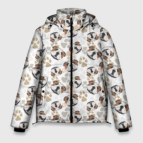 Мужская зимняя куртка Английский Бульдог Bulldog / 3D-Черный – фото 1