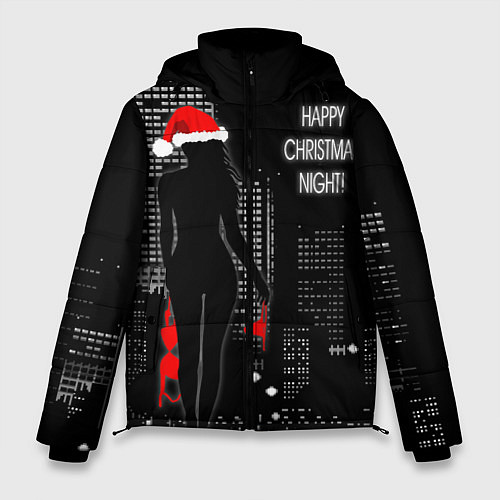Мужская зимняя куртка Happy Christmas Night! / 3D-Черный – фото 1