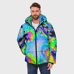 Куртка зимняя мужская ААА яркий узор, цвет: 3D-черный — фото 2