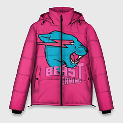 Мужская зимняя куртка Mr Beast Gaming Full Print Pink edition