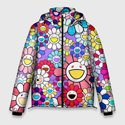 Куртка зимняя мужская Цветы Takashi Murakami, цвет: 3D-светло-серый