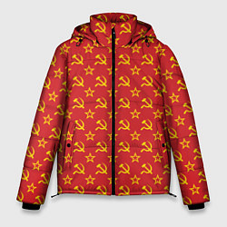 Куртка зимняя мужская Серп и Молот СССР, цвет: 3D-светло-серый