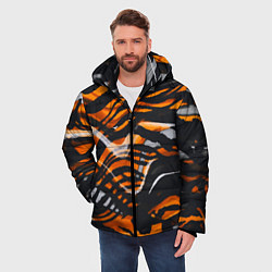 Куртка зимняя мужская Окрас тигра, цвет: 3D-красный — фото 2