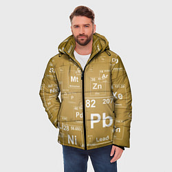 Куртка зимняя мужская Pb - таблица Менделеева, цвет: 3D-светло-серый — фото 2