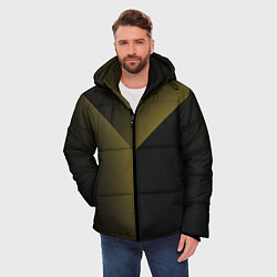 Куртка зимняя мужская Градиентные полосы, цвет: 3D-светло-серый — фото 2