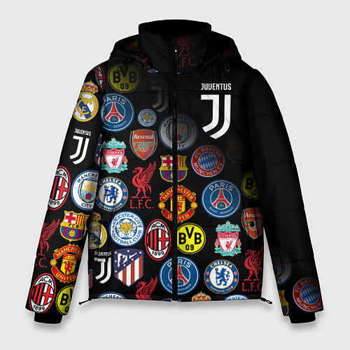 Мужская зимняя куртка JUVENTUS LOGOBOMBING SPORT / 3D-Красный – фото 1