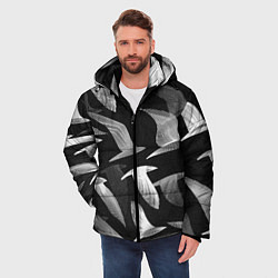 Куртка зимняя мужская Стая птиц 01, цвет: 3D-черный — фото 2