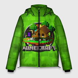 Куртка зимняя мужская Minecraft Logo Green, цвет: 3D-красный