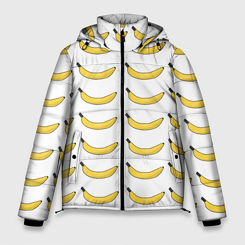 Мужская зимняя куртка Крупный Банановый рай / 3D-Черный – фото 1
