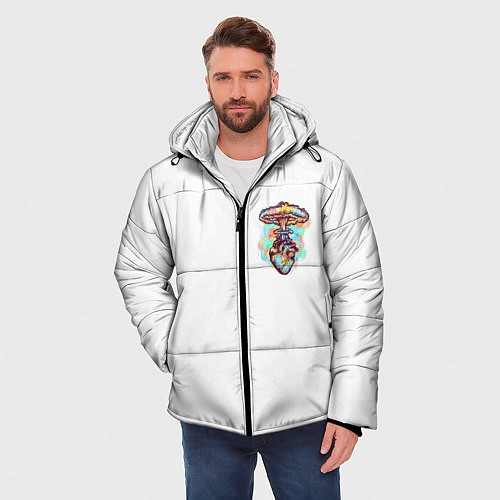 Мужская зимняя куртка Ядерное сердце / 3D-Светло-серый – фото 3