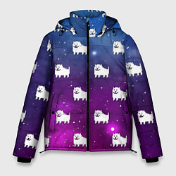 Куртка зимняя мужская UNDERTALE DOGS PATTERN SPACE, цвет: 3D-светло-серый