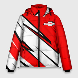 Куртка зимняя мужская CHEVROLET Узор Логотип, цвет: 3D-светло-серый