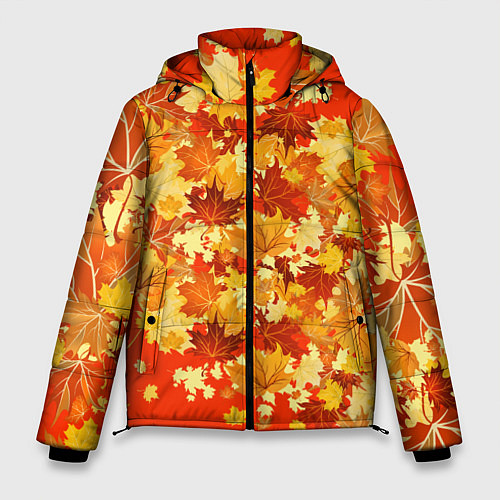 Мужская зимняя куртка Кленовый листопад / 3D-Красный – фото 1