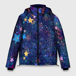 Куртка зимняя мужская Звездное небо мечтателя, цвет: 3D-черный