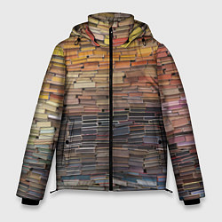 Куртка зимняя мужская Книжные кирпичики знаний, цвет: 3D-черный