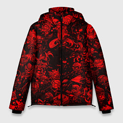 Куртка зимняя мужская DOTA 2 HEROES RED PATTERN ДОТА 2, цвет: 3D-черный