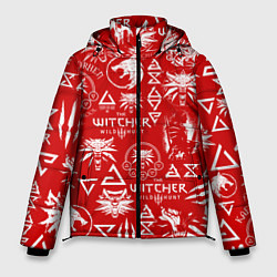 Куртка зимняя мужская THE WITCHER LOGOBOMBING ЛОГОТИПЫ ВЕДЬМАКА, цвет: 3D-красный