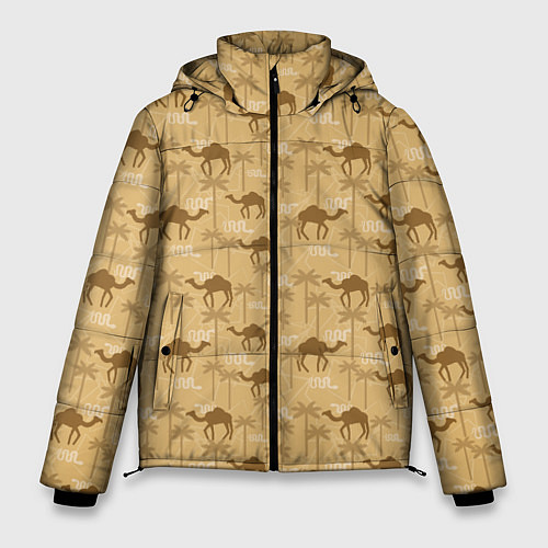Мужская зимняя куртка Верблюды / 3D-Черный – фото 1