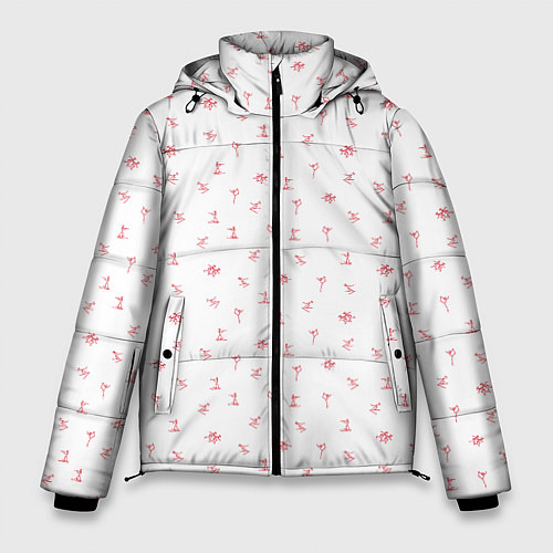 Мужская зимняя куртка Зимний спортивный принт / 3D-Черный – фото 1
