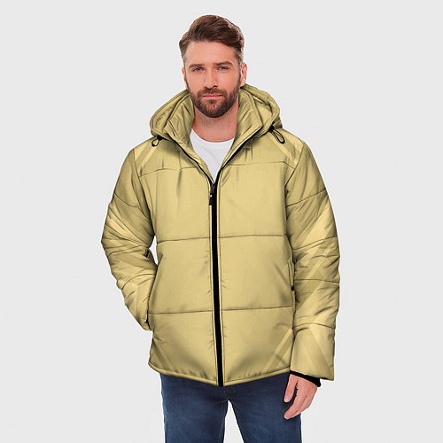 Мужская зимняя куртка Золотая абстракция / 3D-Светло-серый – фото 3