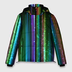 Куртка зимняя мужская Свет неоновой радуги, цвет: 3D-красный