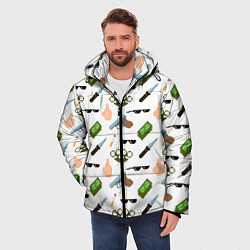 Куртка зимняя мужская Плохой Парень мем, цвет: 3D-светло-серый — фото 2
