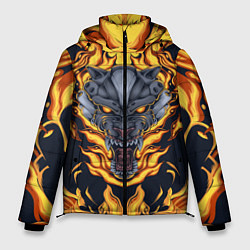 Мужская зимняя куртка Маска тигра в огне