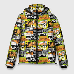 Куртка зимняя мужская Экстремальный Гоночный Спорт, цвет: 3D-черный