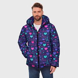 Куртка зимняя мужская Город Любви Париж, цвет: 3D-светло-серый — фото 2