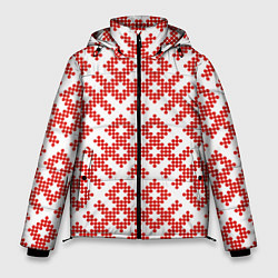Куртка зимняя мужская Славянский орнамент этнический узор, цвет: 3D-светло-серый