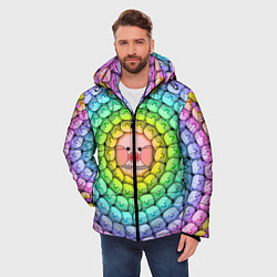 Куртка зимняя мужская Psychedelic Lalafanfan, цвет: 3D-светло-серый — фото 2