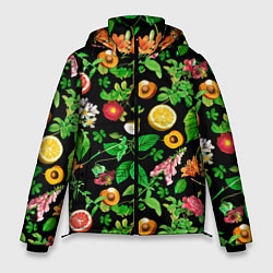 Куртка зимняя мужская Фруктовый сад, цвет: 3D-красный