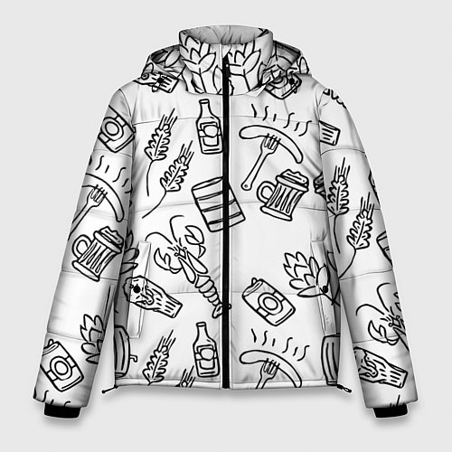 Мужская зимняя куртка Для любителя бани / 3D-Черный – фото 1